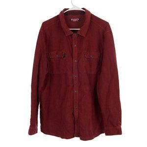 Carbon 2 Cobalt Faded Red Button Front Shirt Men's XL